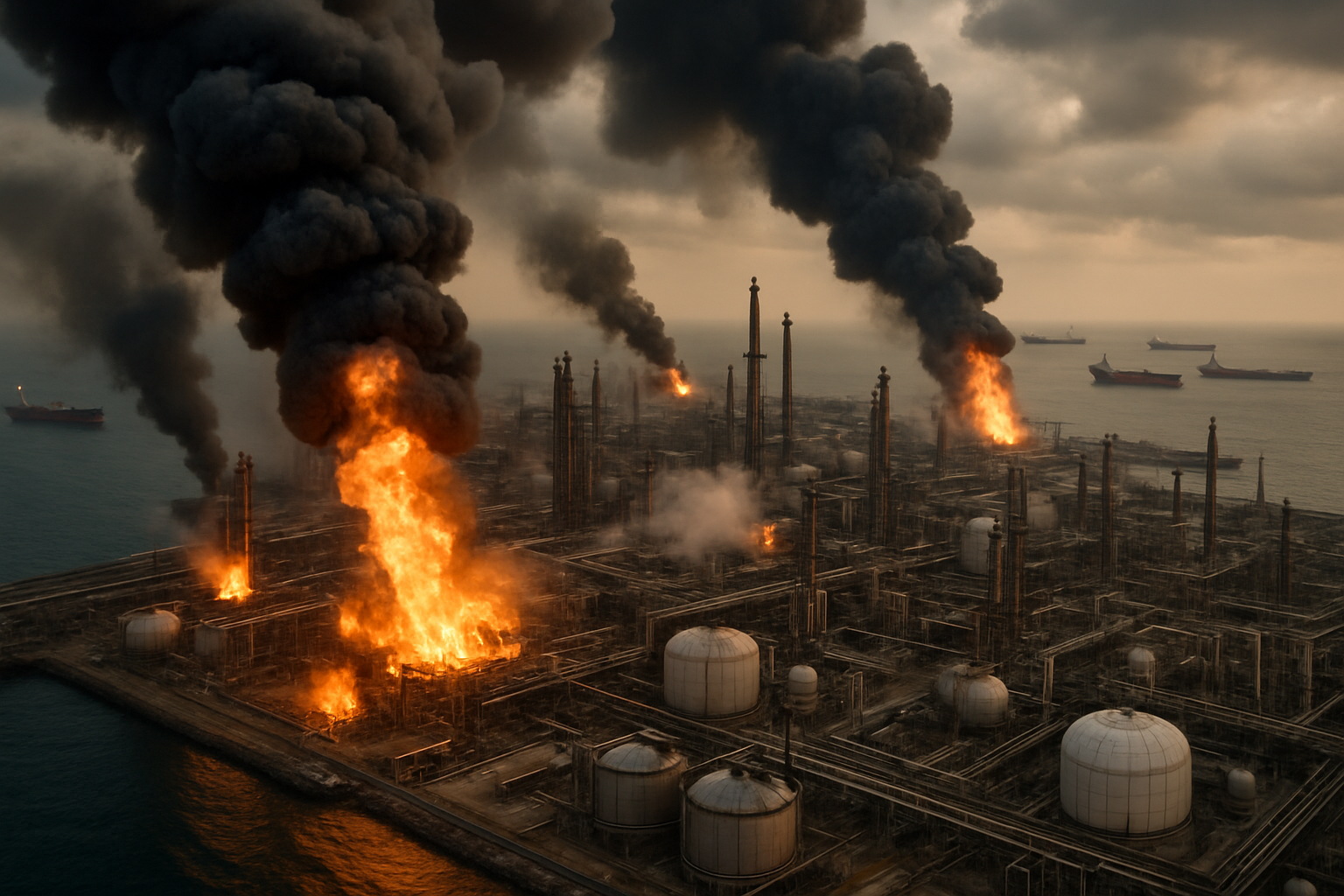 Coordinated Missile and Drone Strikes Target Gulf Energy Infrastructure as Regional Crisis Escalates