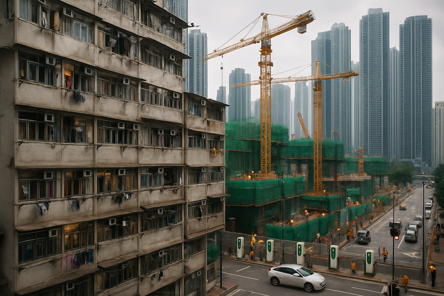 Hong Kong's Urban Development Crisis: Housing Standards, Office Conversions, and Electric Vehicle Infrastructure Challenges