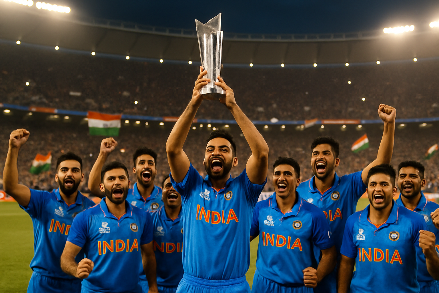 India Makes History: First Team to Retain T20 World Cup Title with Commanding 96-Run Victory Over New Zealand