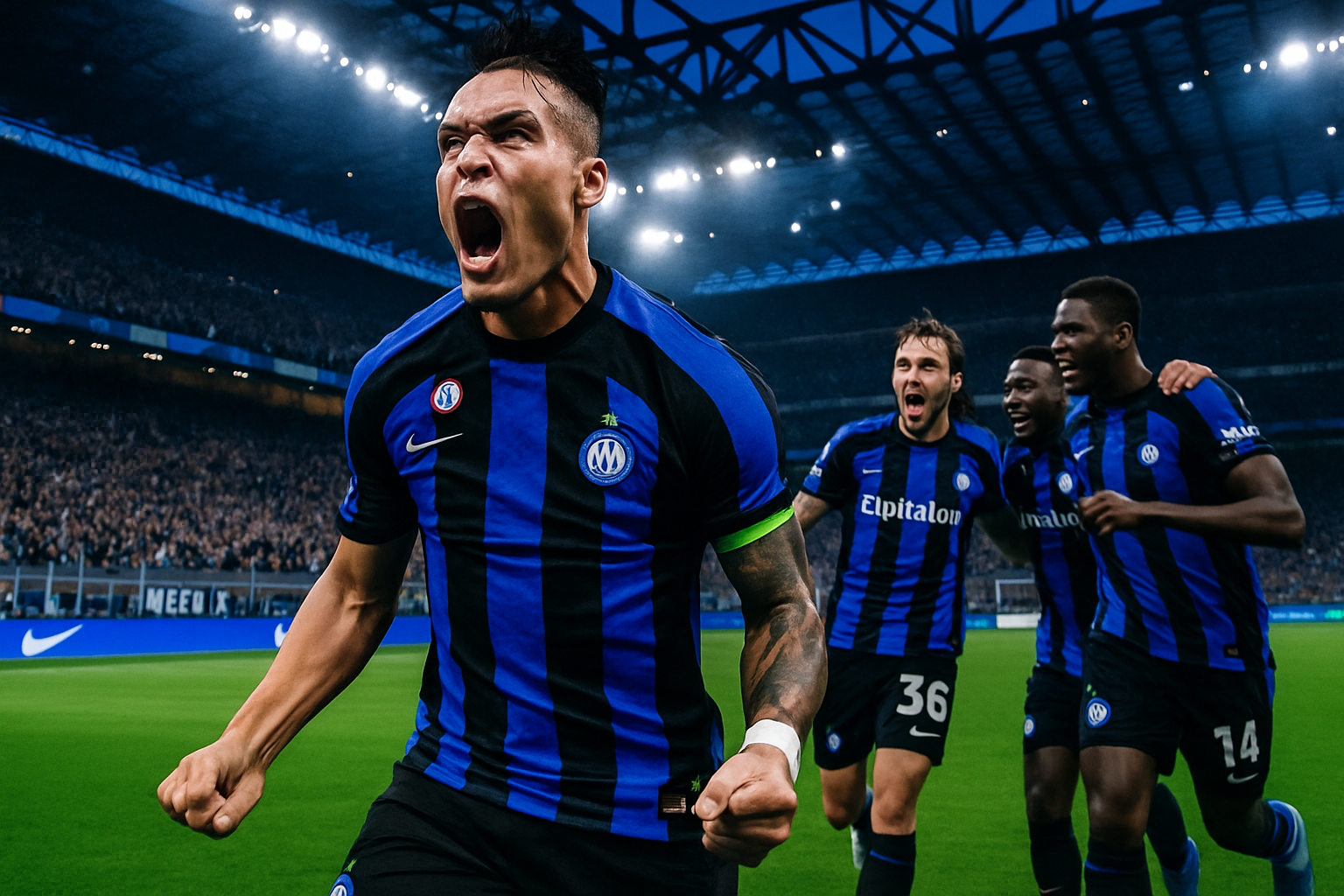 Inter Milan Crushes Roma 5-2 to Extend Serie A Lead, Lautaro Martinez Returns in Style