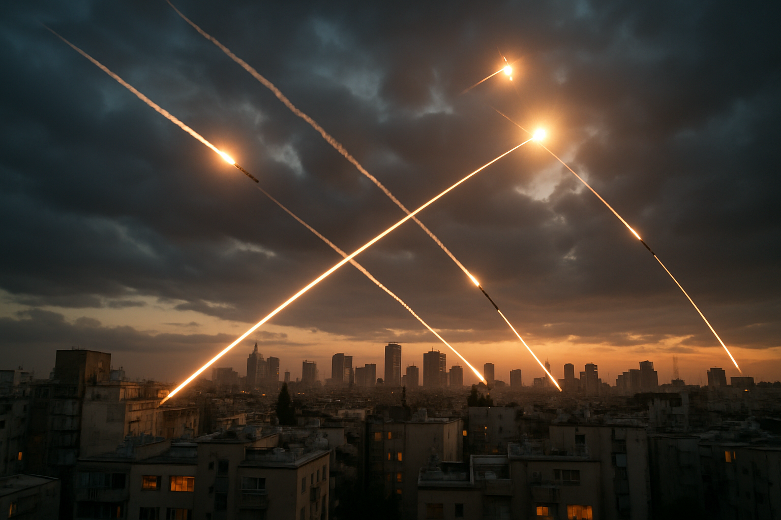 Iran Launches Massive Missile Barrage on Israel, Cluster Warheads Strike Tel Aviv Killing Two