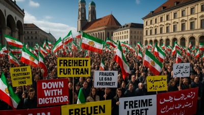 Global Iran Opposition Rallies Draw 200,000 in Munich as Pahlavi Calls for Regime Change