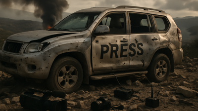 Israeli Airstrike Kills Three Lebanese Journalists in Targeted Strike on Marked Press Vehicle