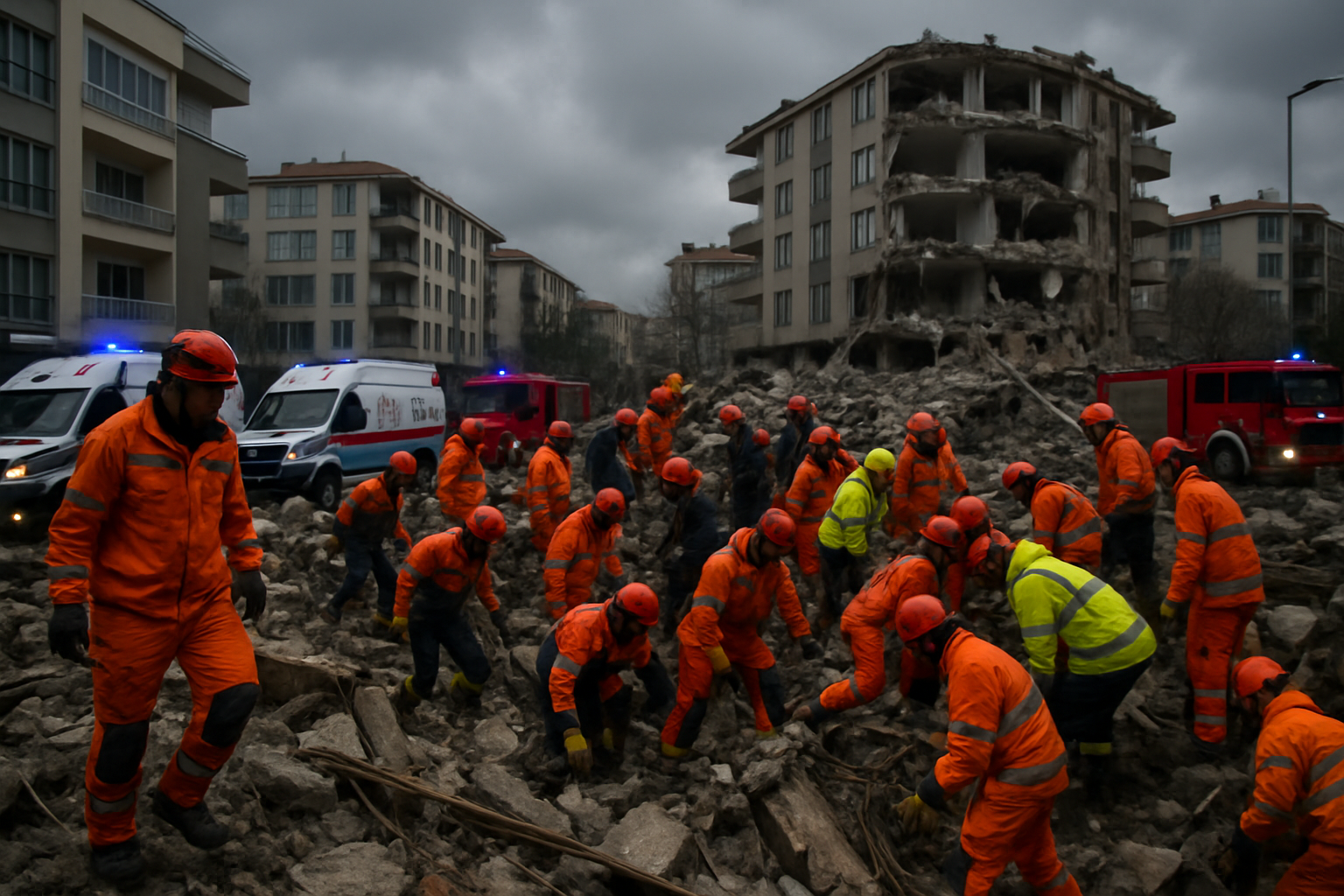 Two Buildings Collapse in Istanbul After Gas Explosion: Eight Rescued as Emergency Operations Continue