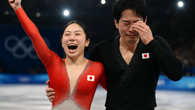 Japanese Pairs Skaters Win Historic Olympic Gold in Emotional Comeback, Kihara Says He "Skated Through Tears"