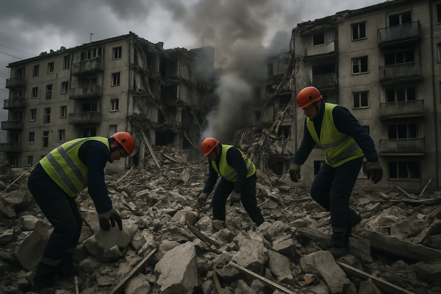 Deadly Russian Missile Strike on Kharkiv Apartment Building Kills Seven, Including Two Children