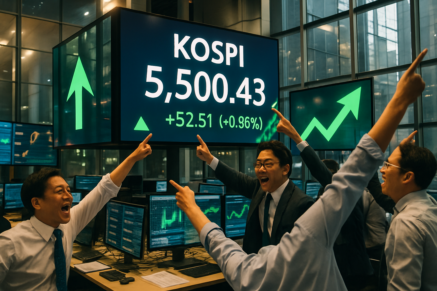 South Korea's KOSPI Breaks Historic 5,500 Barrier Amid Global Market Optimism