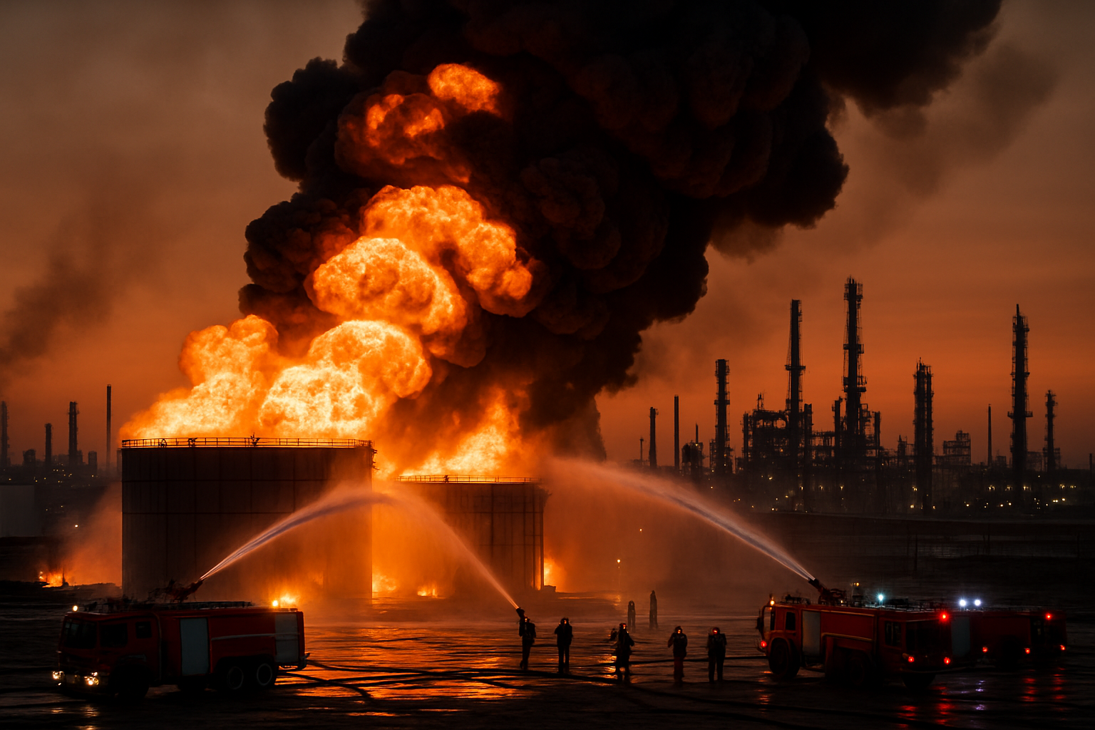 Kuwait Oil Complex Fire: Drone Attacks Spark Major Blaze in Shuwaikh Industrial Zone