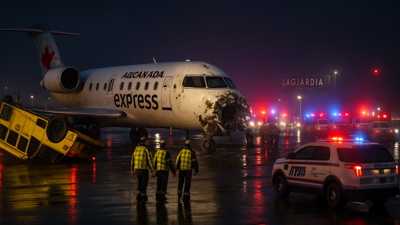 Two Air Canada Pilots Killed in Fatal Collision with Fire Truck at LaGuardia Airport