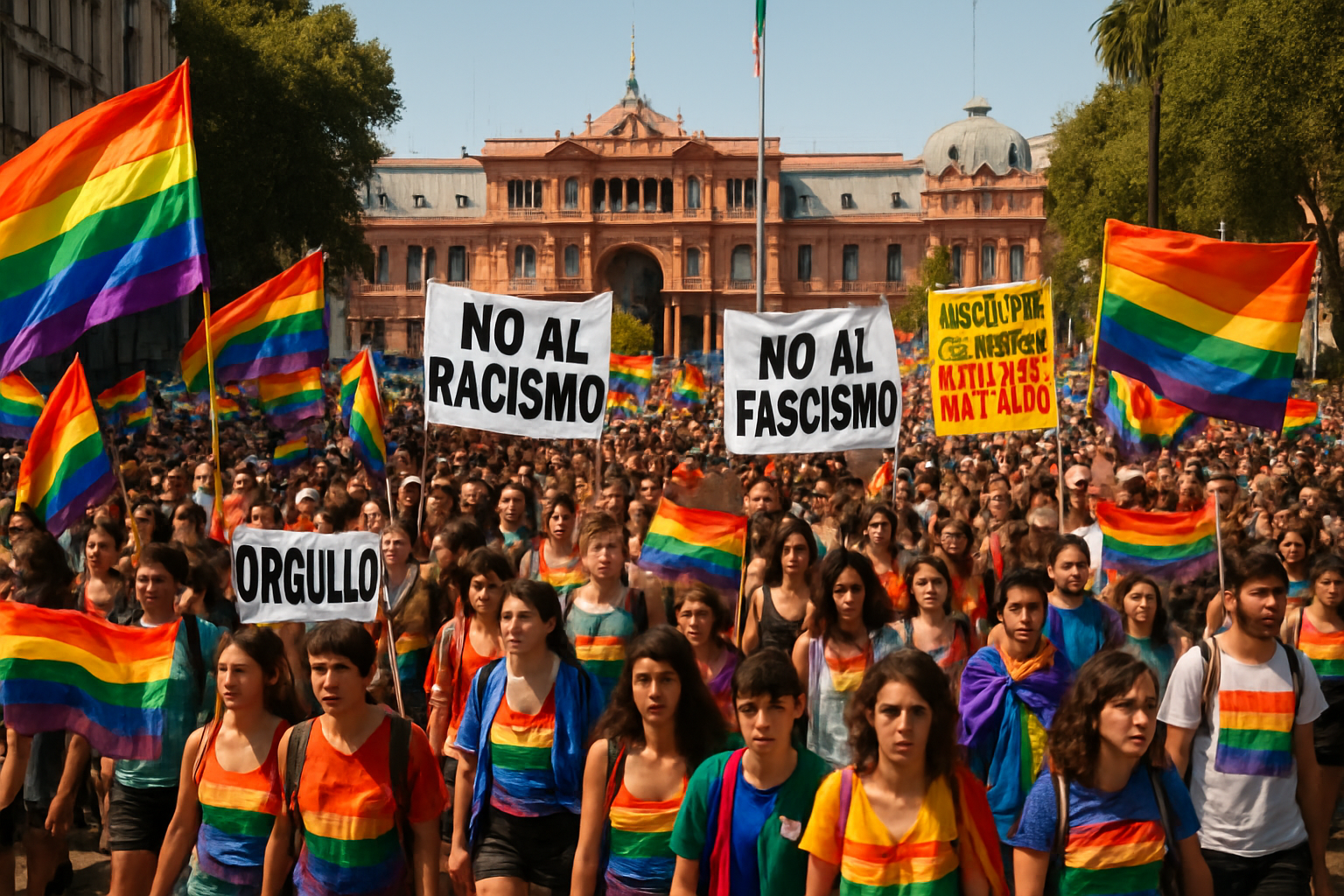 Thousands March Against Racism and Fascism in Historic LGBTI+ Demonstration in Buenos Aires