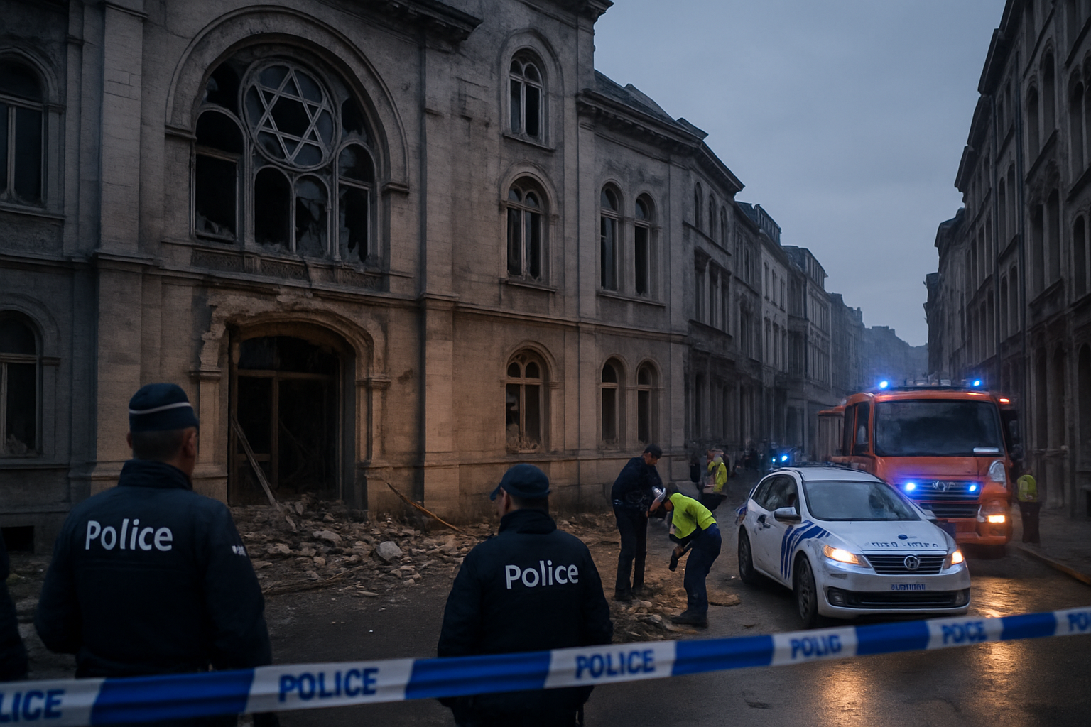 Explosion Damages Synagogue in Liège: Belgian Police Launch Investigation Into Early Morning Incident