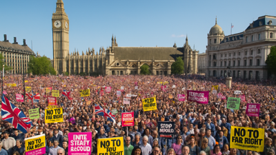 Half a Million March in London Against Far-Right in Biggest Anti-Racism Protest in UK History