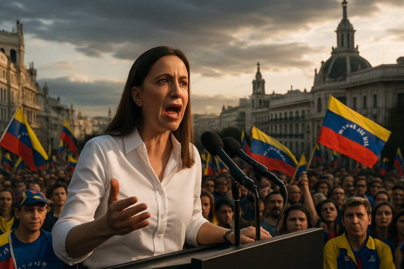 Nobel Laureate María Corina Machado Speaks from Madrid on Venezuelan Elections and Democratic Transition