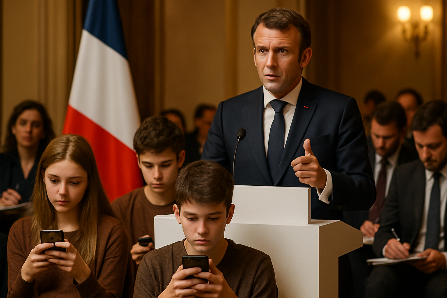 Macron Calls for Monthly Screen-Free Days to Combat Youth Mental Health Crisis