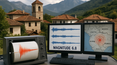 Magnitude 4.8 Earthquake Strikes Balkans, Tremors Felt Across North Macedonia, Kosovo and Albania