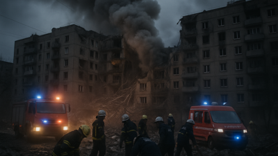 Russia Launches Massive Missile and Drone Assault on Ukraine with 420 Drones and 39 Missiles