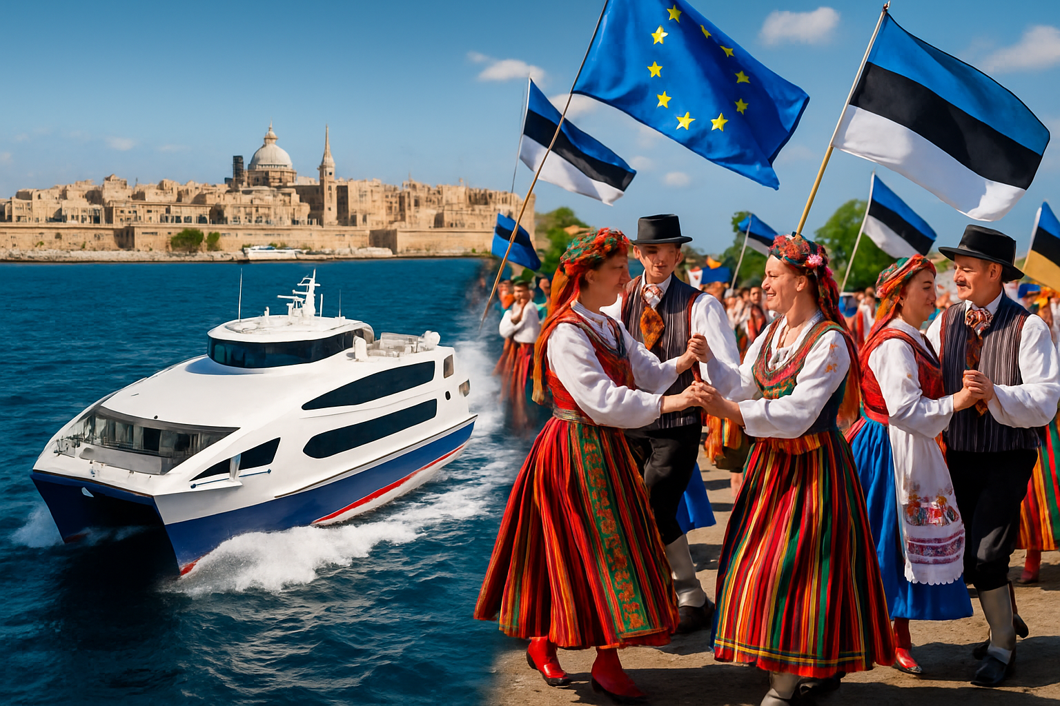 European Transport Revolution: Malta Launches Game-Changing Fast Ferry to Gozo as Estonia Celebrates European Unity with Free Cultural Festivals