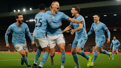 Manchester City Stuns Liverpool 2-1 at Anfield as Haaland Breaks Stadium Curse in Premier League Title Race Drama