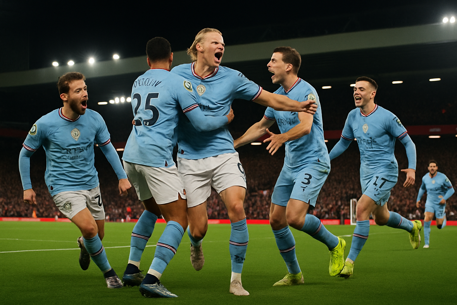 Manchester City Stuns Liverpool 2-1 at Anfield as Haaland Breaks Stadium Curse in Premier League Title Race Drama