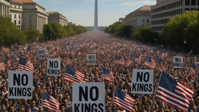 Hundreds of Thousands March in Historic 'No Kings' Protests Across America as Anti-Trump Movement Reaches Peak