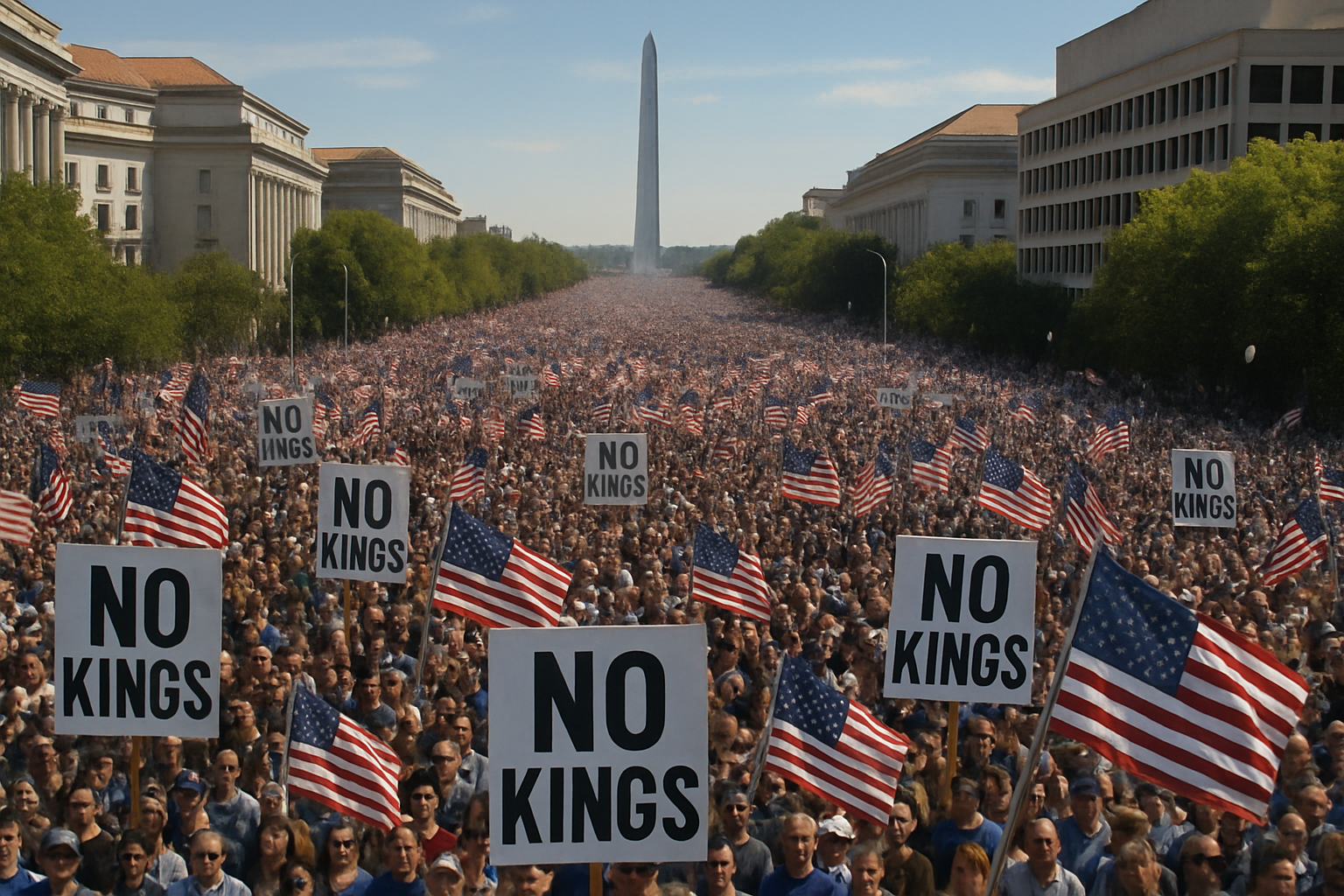 Hundreds of Thousands March in Historic 'No Kings' Protests Across America as Anti-Trump Movement Reaches Peak