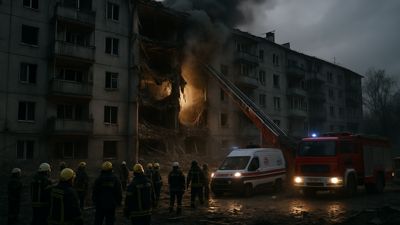 Massive Russian Drone Assault Devastates Ukrainian Cities as Peace Talks Remain Stalled