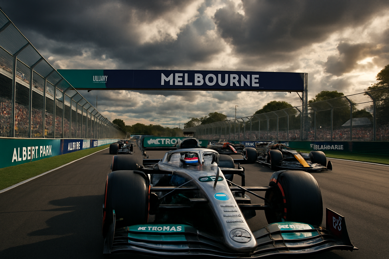 Mercedes Flex Muscle as Russell Claims Pole Position, Verstappen Crashes Out in Australian GP Qualifying Drama