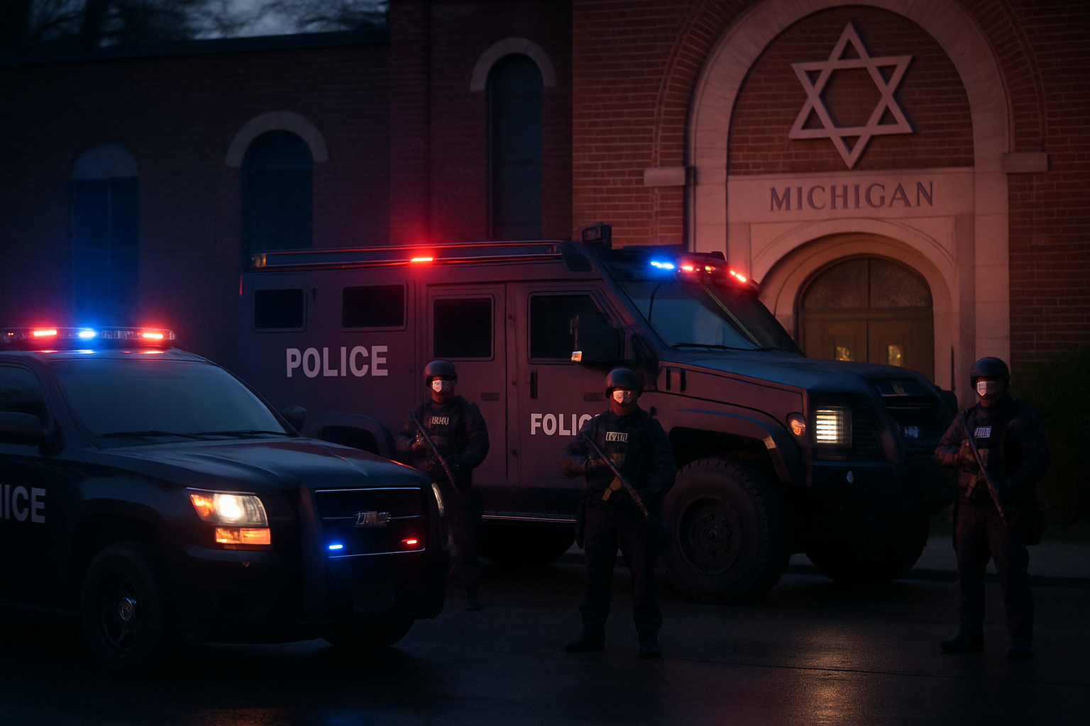 Armed Attacker Fatally Shot After Ramming Vehicle Into Michigan Synagogue