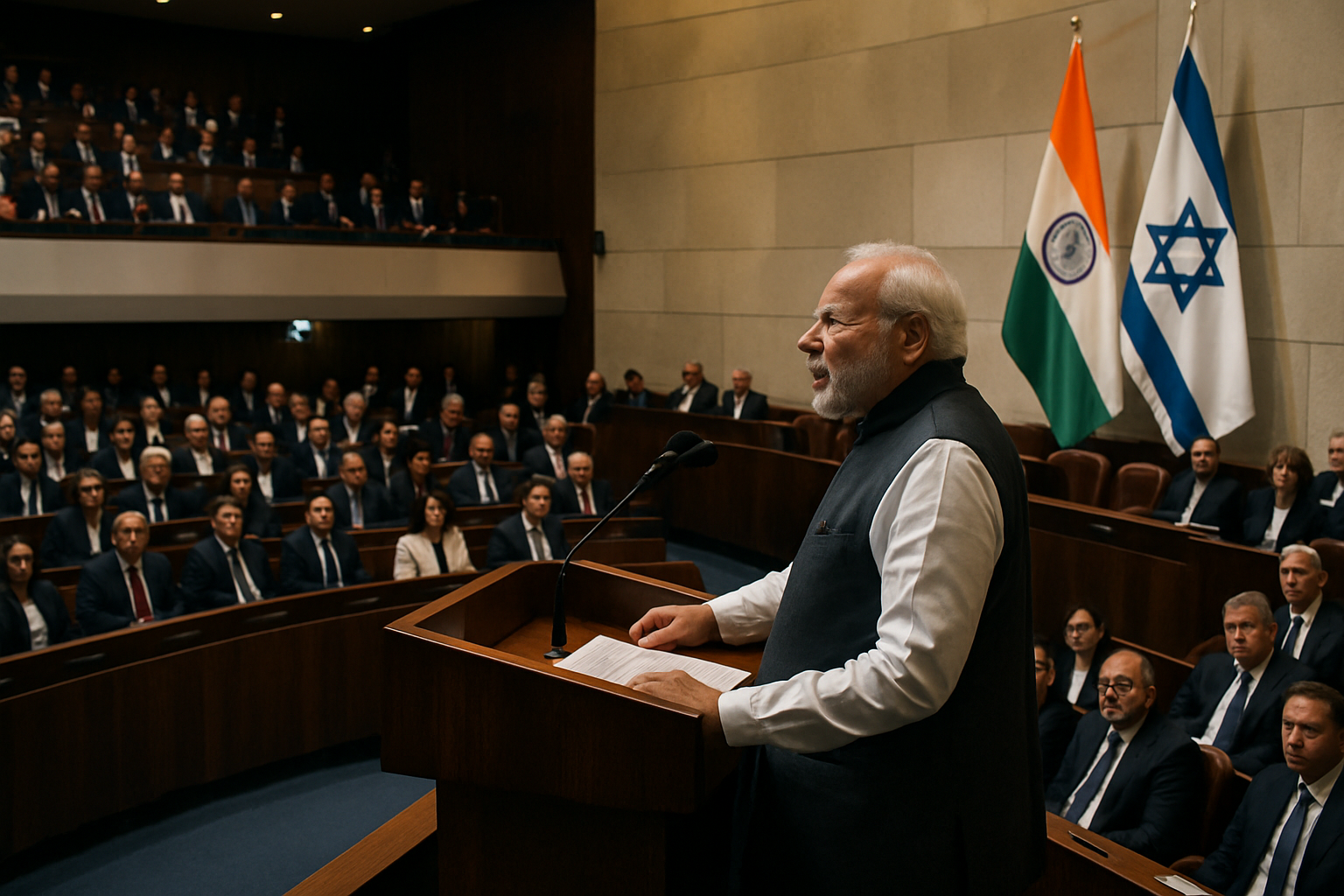 Modi Addresses Knesset, Declares India "Firmly" Stands With Israel in Historic Visit