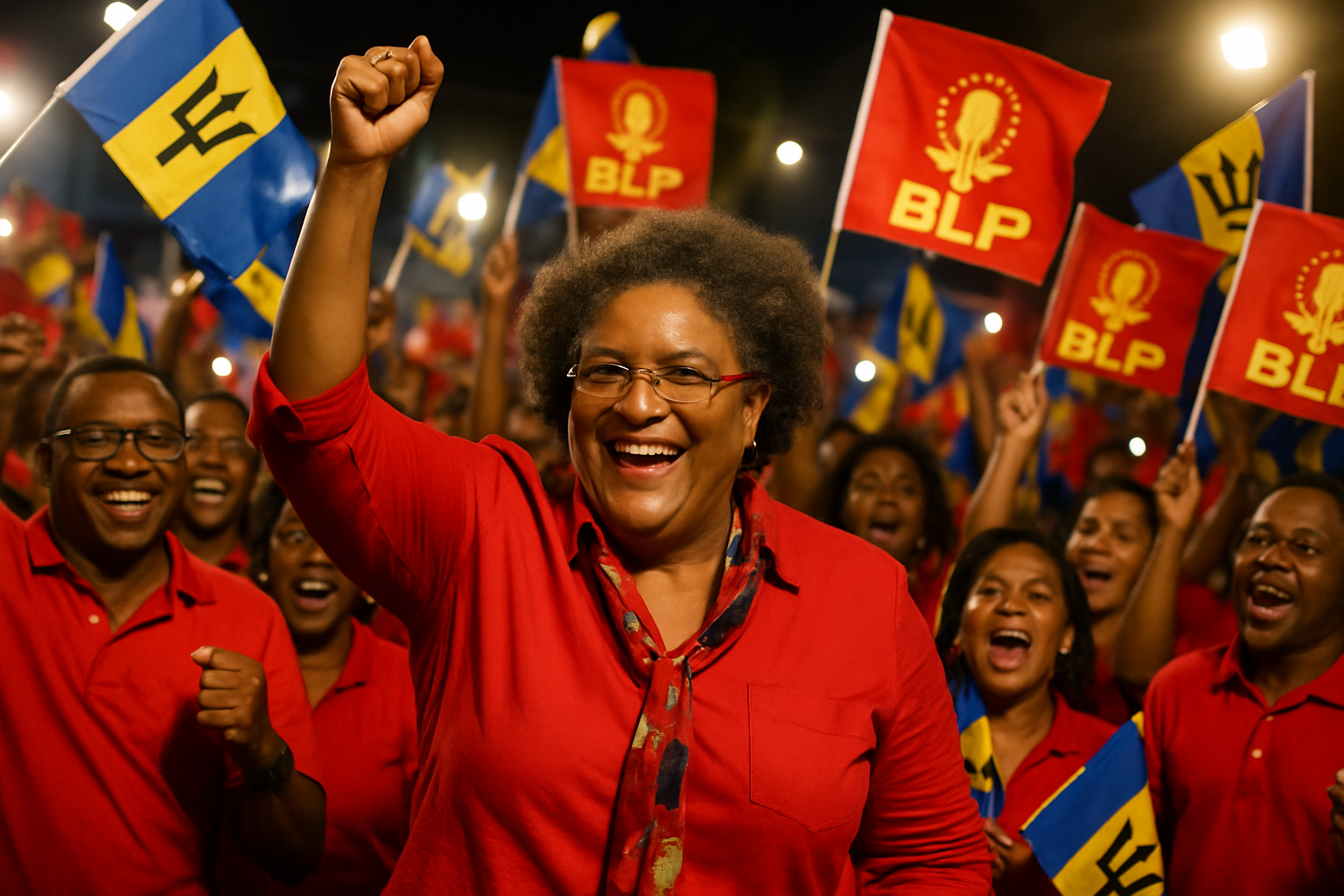 Mia Mottley Makes History with Third Consecutive Clean Sweep in Barbados Election