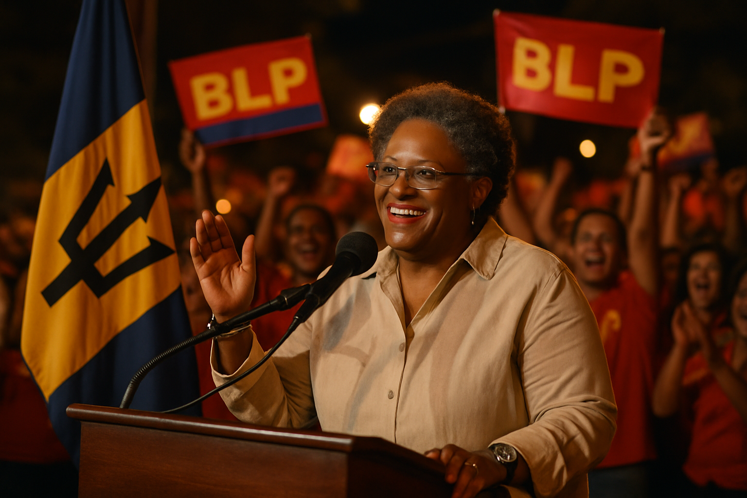 Mottley Makes History with Third Consecutive Clean Sweep in Barbados Elections