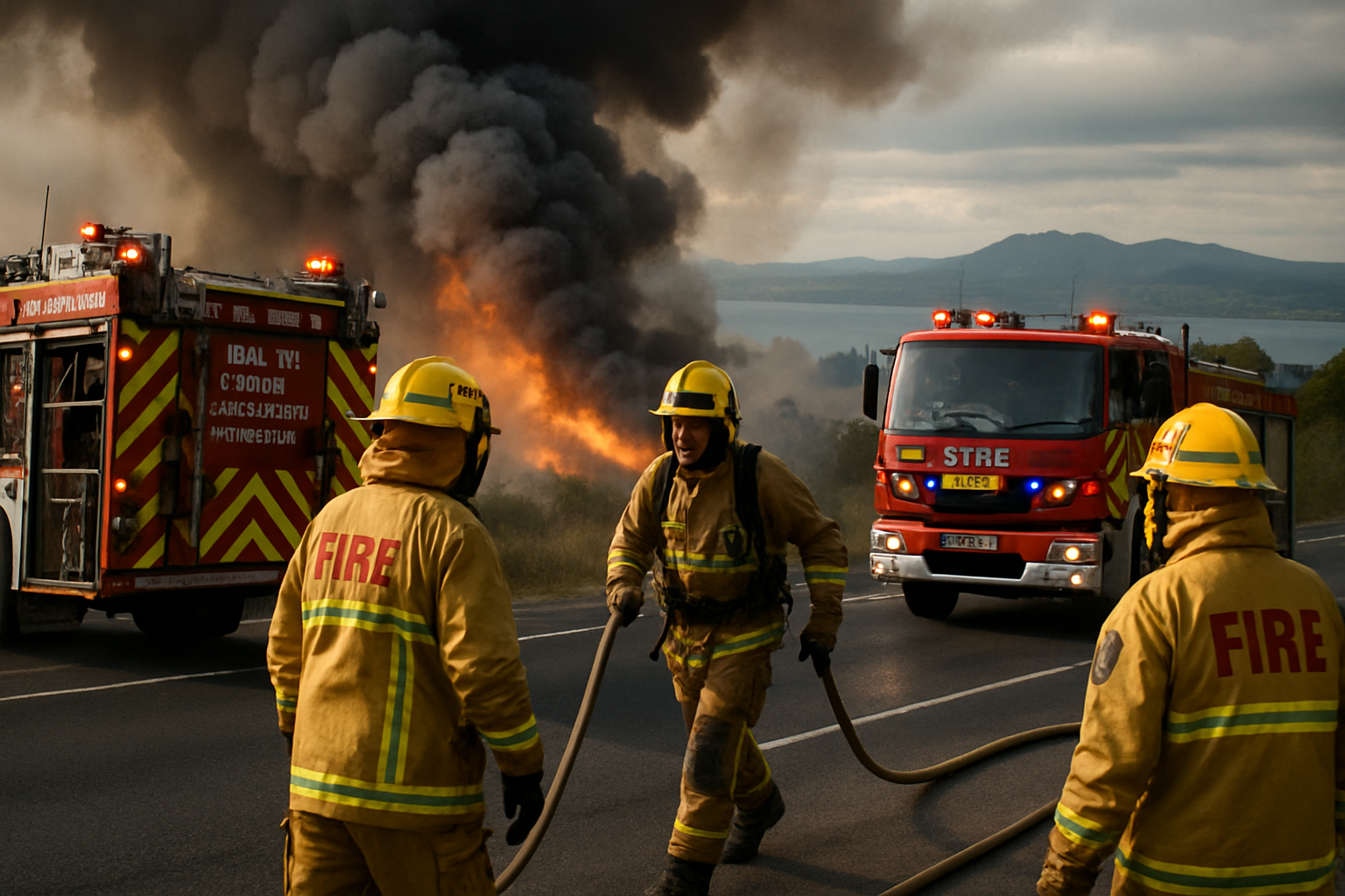 Major Fire Incidents Strike New Zealand: School Destroyed in Taupo, Car Explosion Closes Auckland Motorway