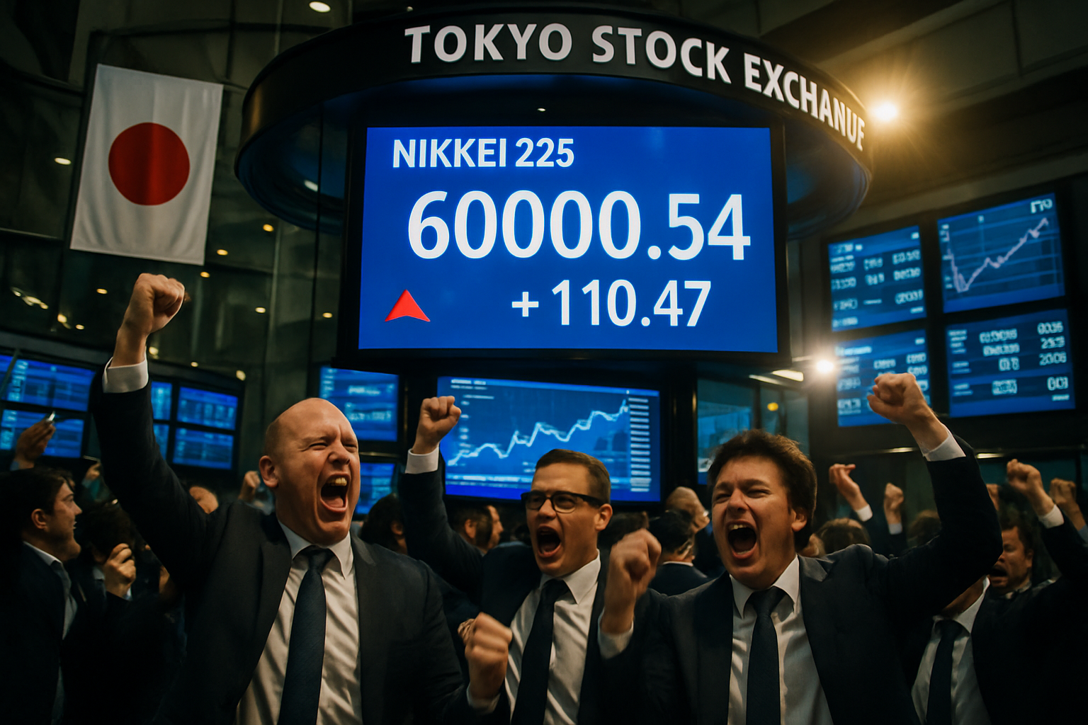 Nikkei 225 Soars Past Historic 60,000 Milestone Amid Middle East Peace Hopes