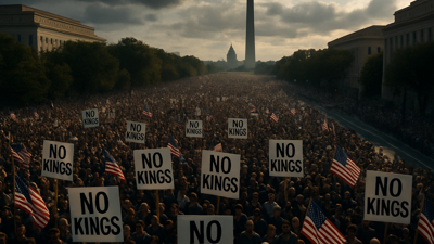 Eight Million Americans Take to Streets in Historic 'No Kings' Protests Against Trump