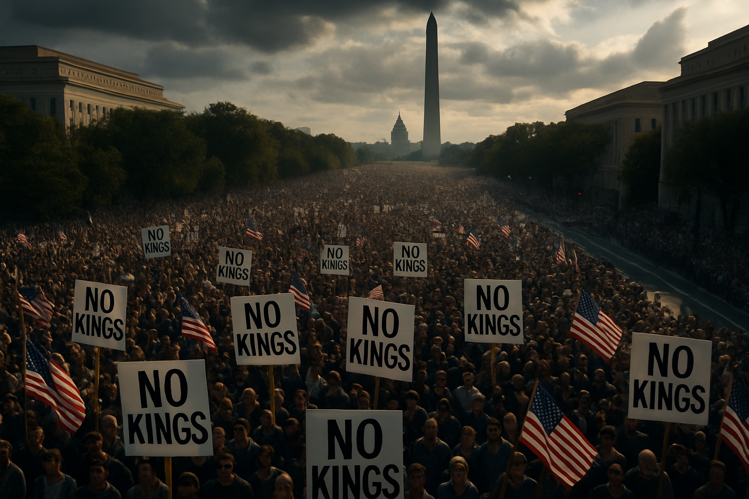 Eight Million Americans Take to Streets in Historic 'No Kings' Protests Against Trump