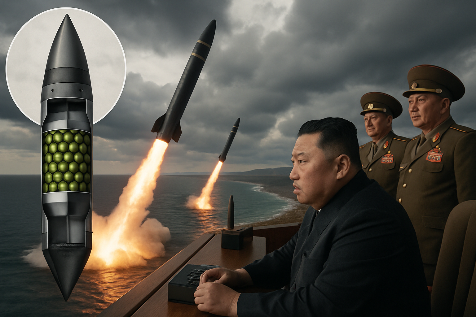 North Korea Tests Ballistic Missiles Armed with Cluster Bombs and Fragmentation Mines