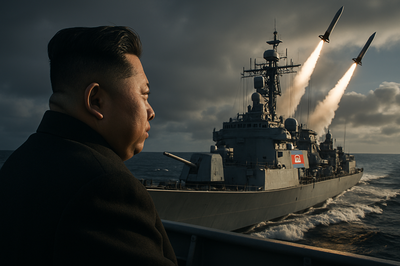 North Korea Tests Cruise and Anti-Ship Missiles from Naval Destroyer Under Kim Jong Un's Direct Supervision