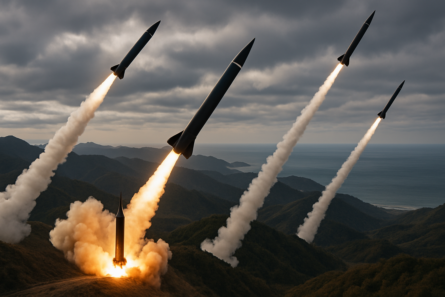 North Korea Fires Ten Ballistic Missiles Toward Sea of Japan During US-South Korea Military Exercises