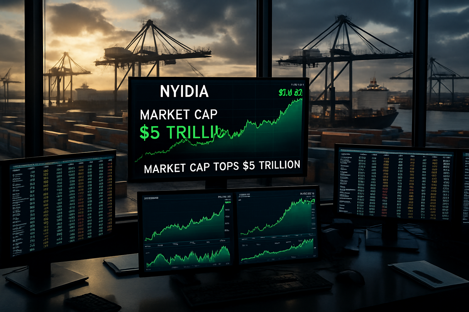 Nvidia Reaches Historic $5 Trillion Market Cap as Shipping and Energy Sectors Drive Market Surge