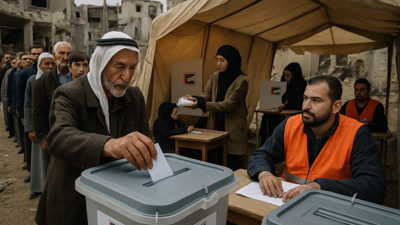 Palestinians Cast Historic Ballots in First Elections Since Gaza War: Over 1.5 Million Vote in West Bank and Gaza After Two Decades