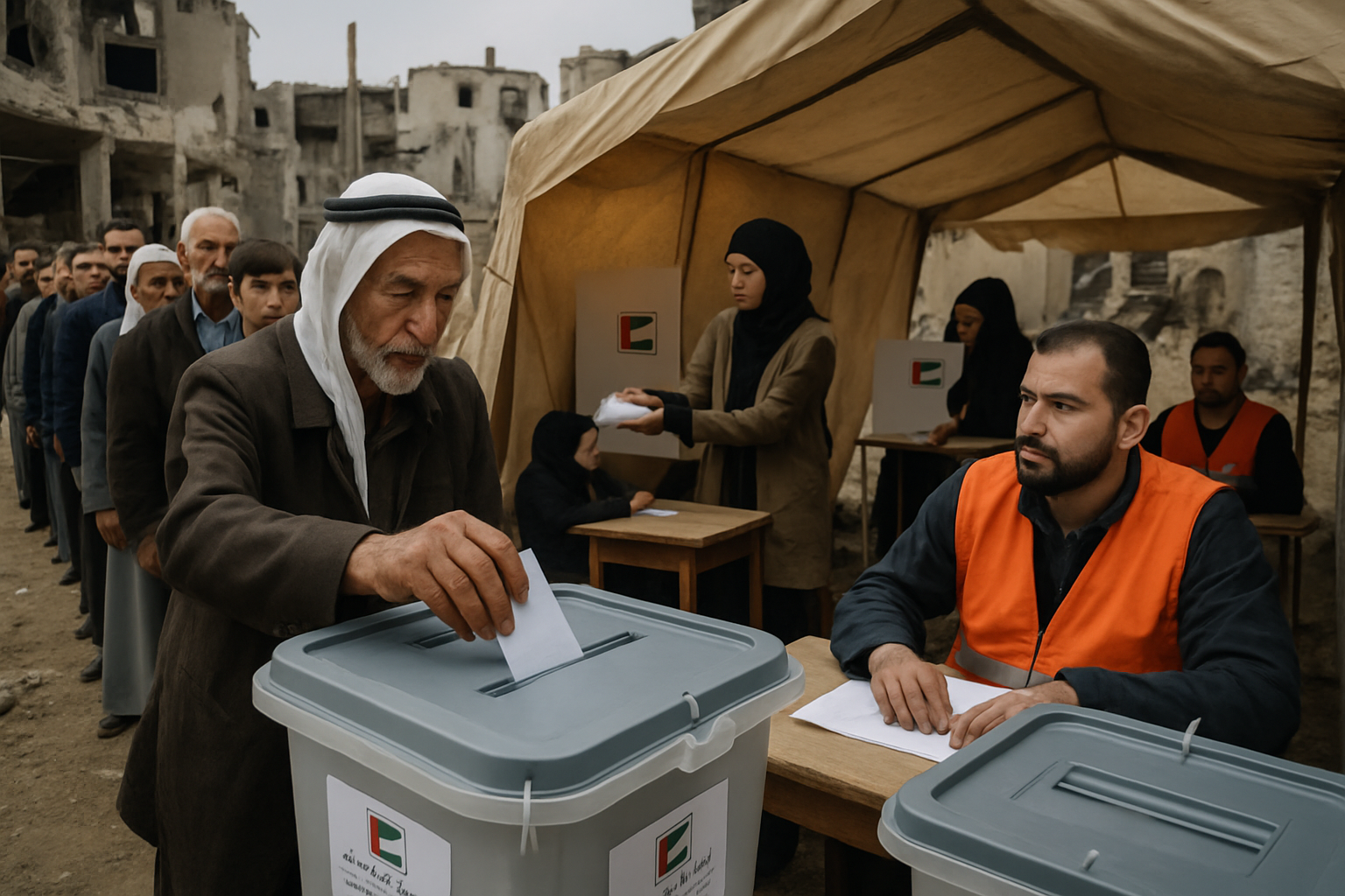 Palestinians Cast Historic Ballots in First Elections Since Gaza War: Over 1.5 Million Vote in West Bank and Gaza After Two Decades