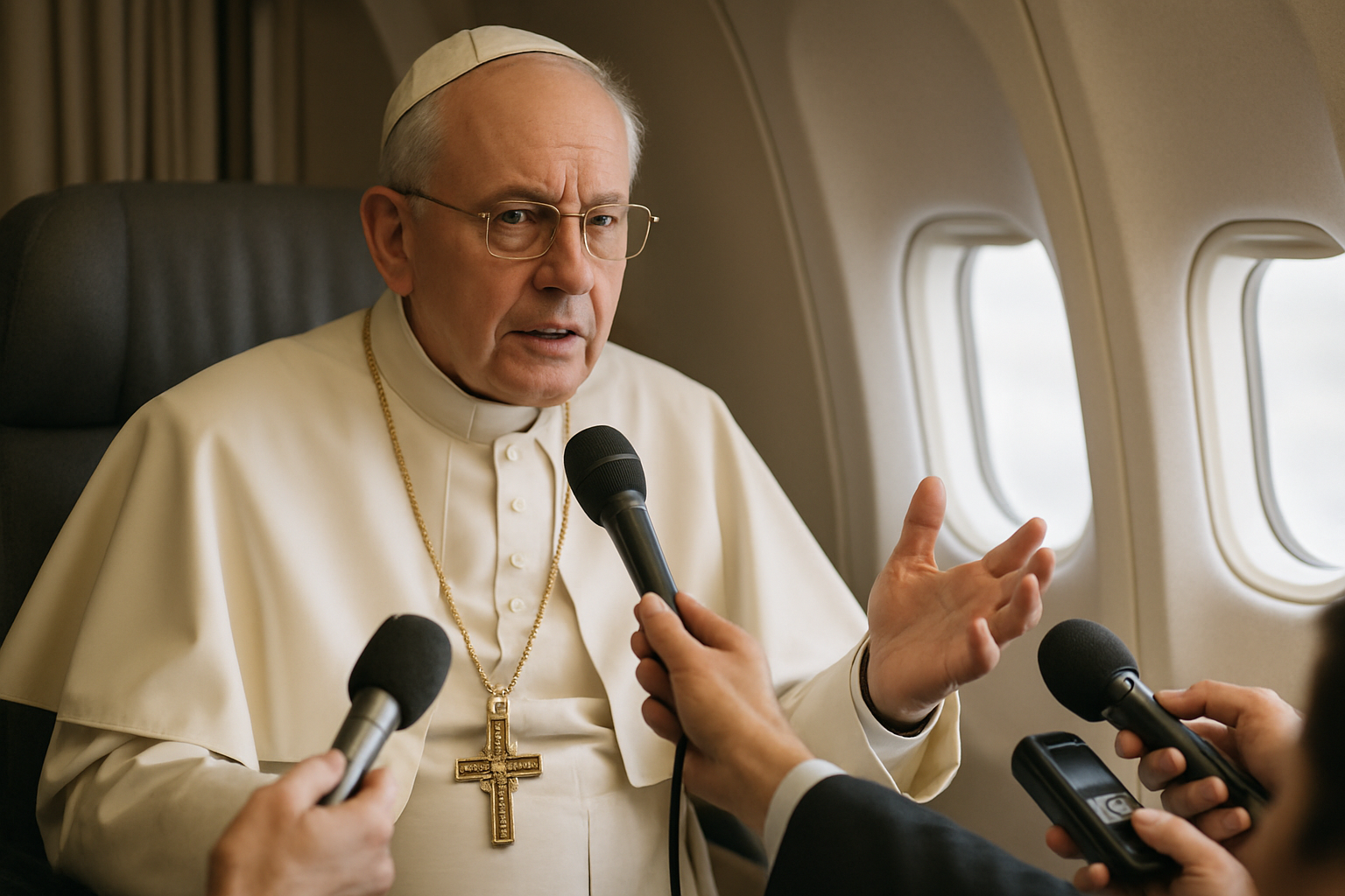 Pope Leo Seeks to Defuse Trump Tensions, Clarifies "Tyrants" Comments During Angola Flight