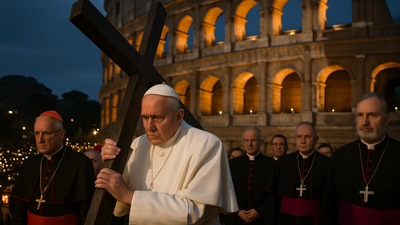 Pope Leo XIV Makes History Carrying Cross Through Full Good Friday Procession at Colosseum