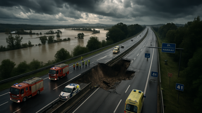 Portugal's A1 Highway Collapses as Extreme Weather Wreaks Infrastructure Havoc