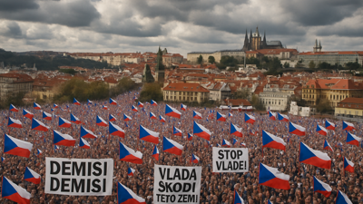 Tens of Thousands Rally in Prague Against Prime Minister Babiš in Largest Protest Since 2019
