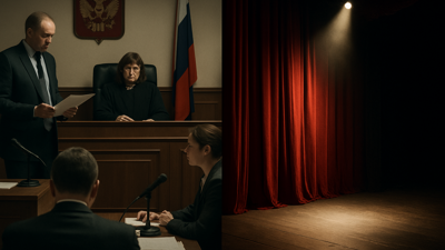 Russian Courts and Culture Face Dual Crisis as Murder Suspect Awaits Fate and Renowned Dramatist Dies