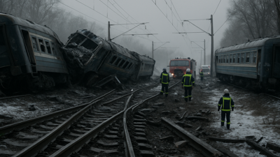 Russian Strikes Kill Civilians and Damage Passenger Train in Ukraine as Railway Infrastructure Becomes Key Target