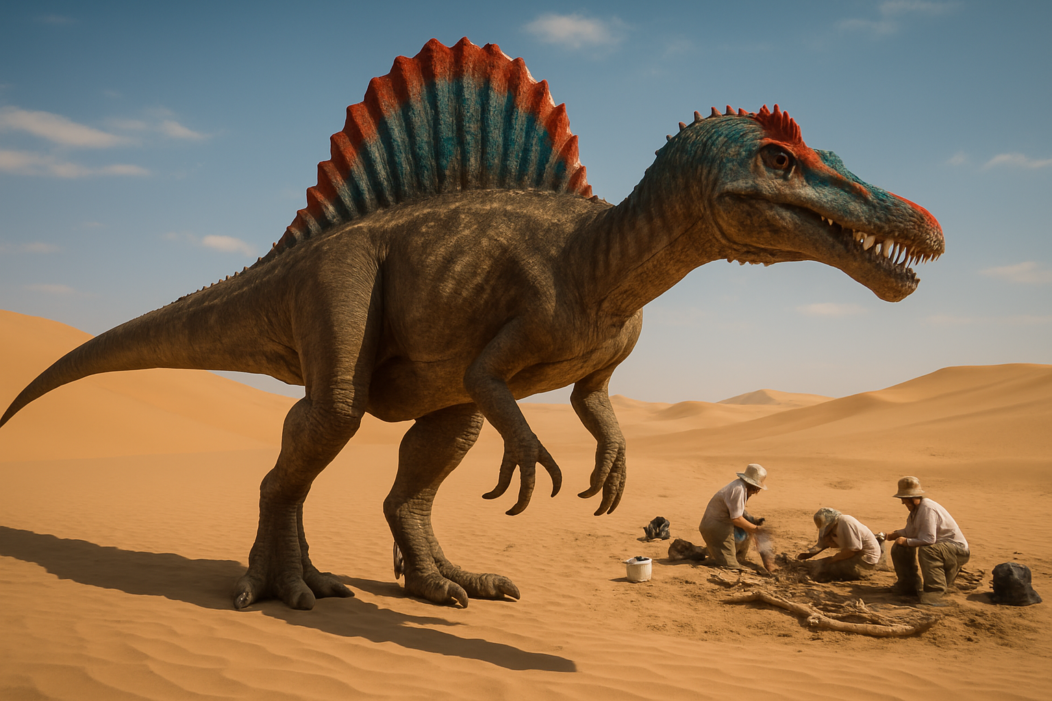 Scientists Discover 'Magnificent' 13-Meter Spinosaurus with Colorful Crest in Sahara Desert