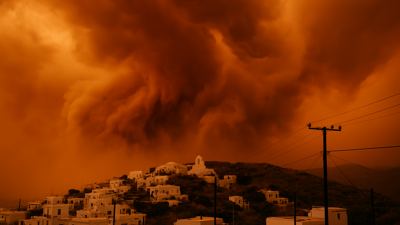 Saharan Dust Storm Engulfs Mediterranean as Storm Erminio Devastates Greece, Claiming Lives