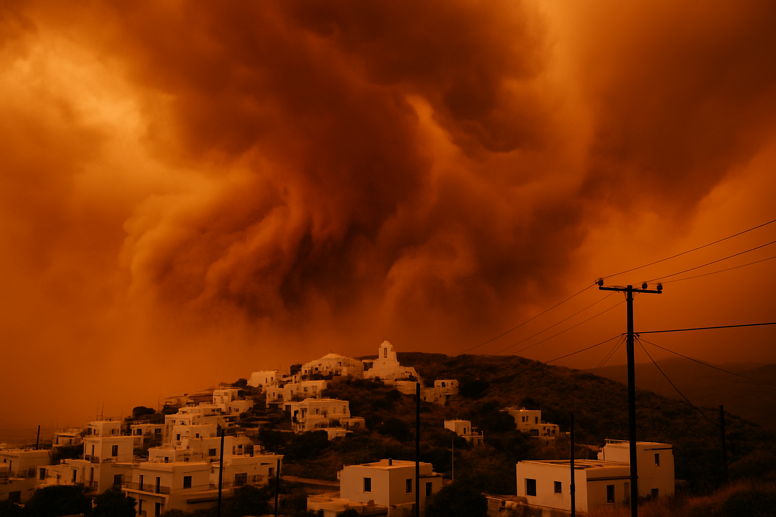 Saharan Dust Storm Engulfs Mediterranean as Storm Erminio Devastates Greece, Claiming Lives